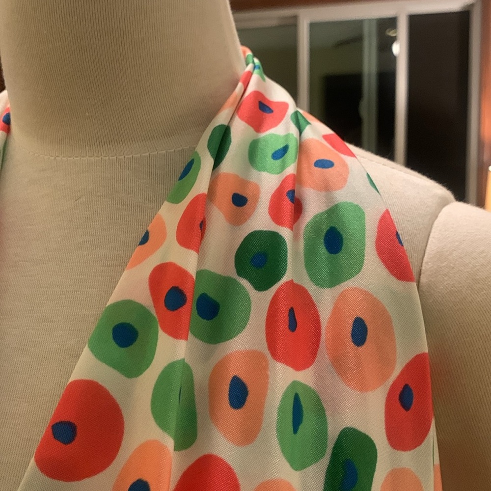 70 s OSCAR DE LA RENTA BOUTIQUE TIERED HALTER MAXI DRESS WITH ALLOVER DOTS PRINT - Picture 7 of 16
